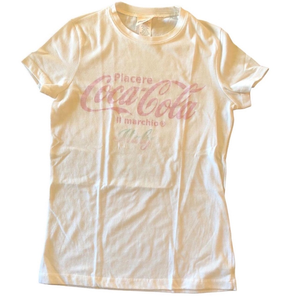 Coca Cola Italy Graphic Tshirt “Faded” Retro Medium